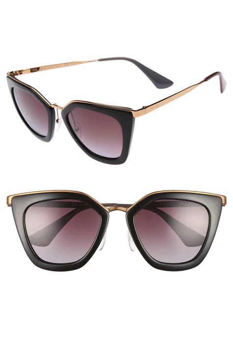 prada cat eye eyeglasses|Prada 52mm cat eye sunglasses.